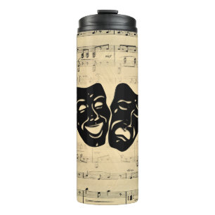 Antique Music and Theatre Masks Thermal Tumbler