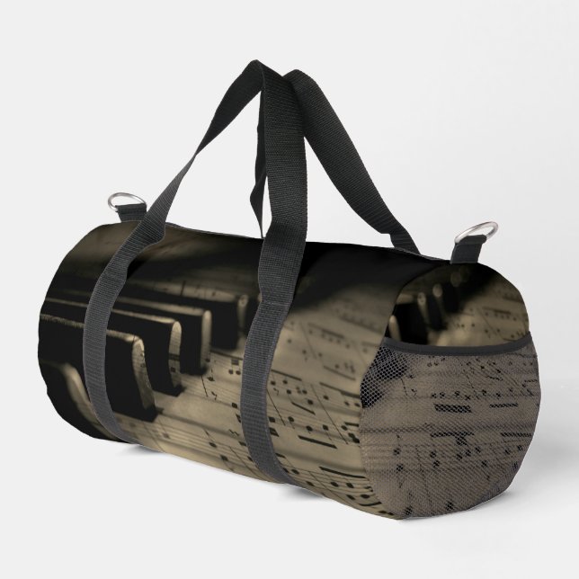 Antique Music Piano Keys  Duffle Bag (Right Corner)