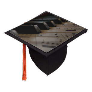 Antique Music Piano Keys  Graduation Cap Topper