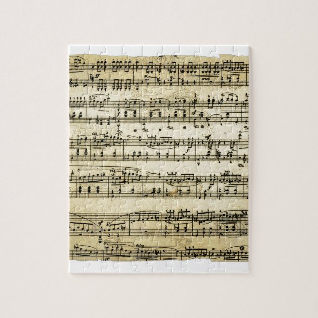 Antique Music Score Sheet Jigsaw Puzzle (Vertical)