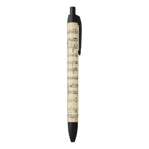 Antique Music Theme Black Ink Pen