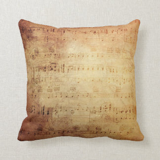 Antique Music Throw Pillow