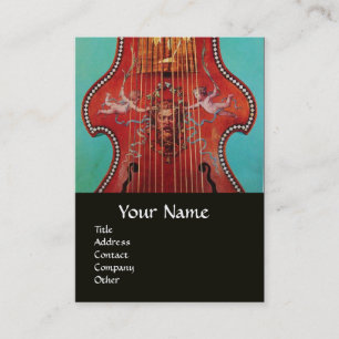 ANTIQUE MUSICAL INSTRUMENTS ,LIRA DA GAMBA Music Business Card