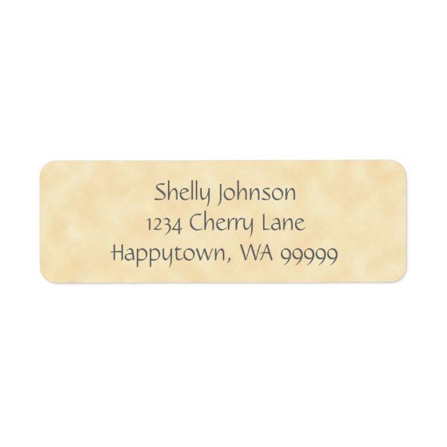 Antique Natural Parchment Return Address Labels (Front)