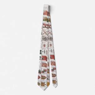 Antique Nautical Flags of the World Poster Tie