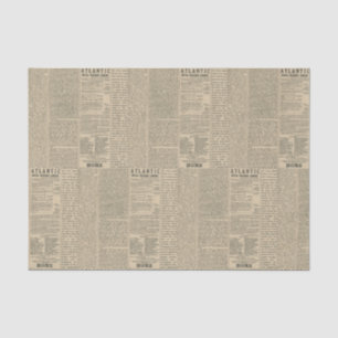 Antique Newspaper Tissue Paper