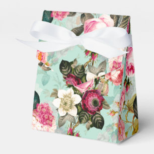 Antique Nostalgic Redouté Roses Pattern mint Favor Box