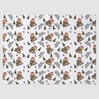Antique Nut Christmas Wrapping Paper