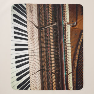 Antique Old Concert Piano Photo Sherpa Blanket