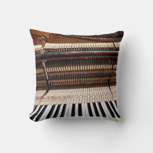 Antique Old Concert Piano Photo Throw Pillow