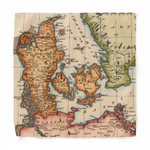 Antique Old Map Inspired (10) Bandana