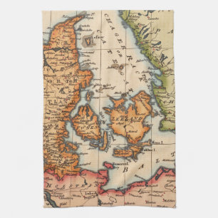 Antique Old Map Inspired (10) Kitchen Towel
