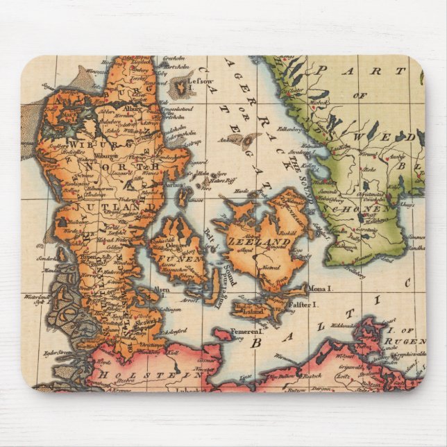 Antique Old Map Inspired (10) Mouse Pad (Front)