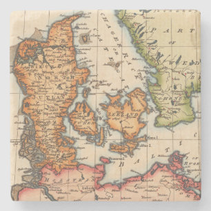 Antique Old Map Inspired (10) Stone Coaster