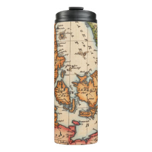 Antique Old Map Inspired (10) Thermal Tumbler