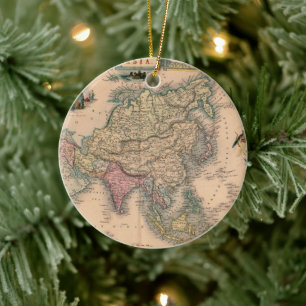 Antique Old Map Inspired (11) Ceramic Ornament