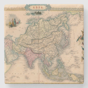 Antique Old Map Inspired (11) Stone Coaster