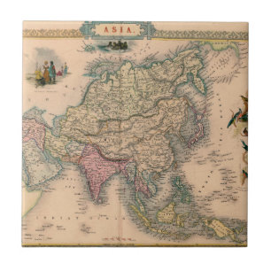 Antique Old Map Inspired (11) Tile