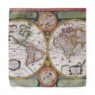 Antique Old Map Inspired (12) Bandana