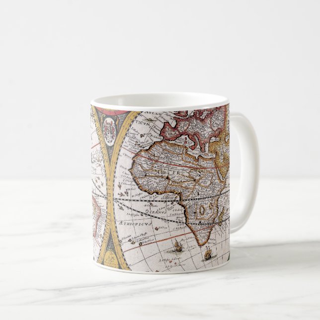 Antique Old Map Inspired (12) Coffee Mug (Front Right)