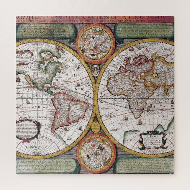 Antique Old Map Inspired (12) Jigsaw Puzzle (Vertical)
