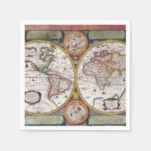 Antique Old Map Inspired (12) Napkin