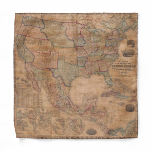 Antique Old Map Inspired (13) Bandana