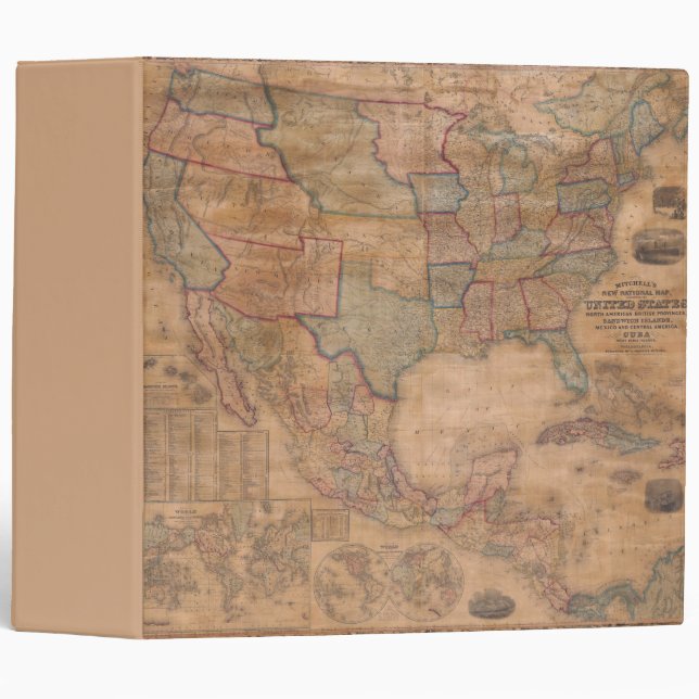 Antique Old Map Inspired (13) Binder (Front/Spine)