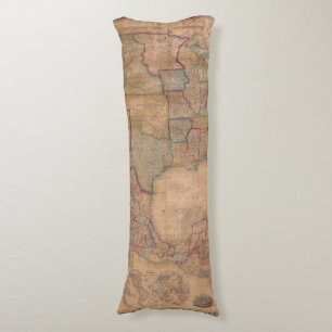 Antique Old Map Inspired (13) Body Pillow