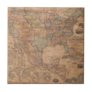 Antique Old Map Inspired (13) Tile