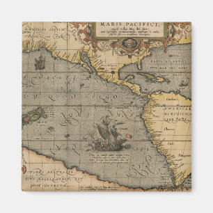 Antique Old Map Inspired (14) Luggage Tag Magnet