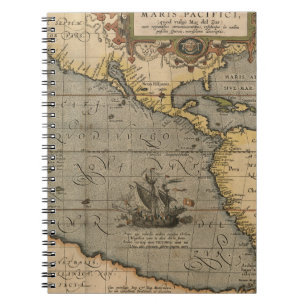 Antique Old Map Inspired (14) Luggage Tag Notebook