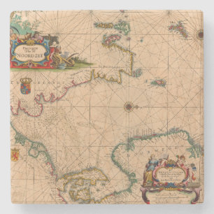 Antique Old Map Inspired (1) Stone Coaster