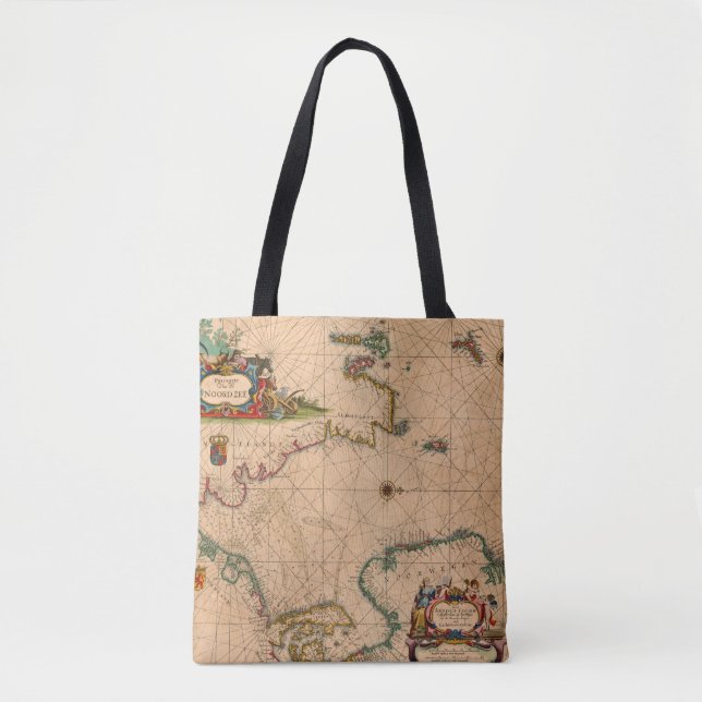 Antique Old Map Inspired (1) Tote Bag (Front)