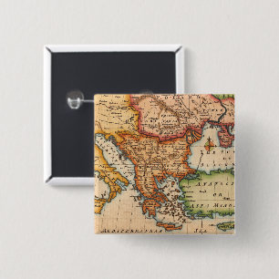 Antique Old Map Inspired (2) 2 Inch Square Button