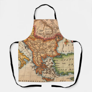 Antique Old Map Inspired (2) Apron