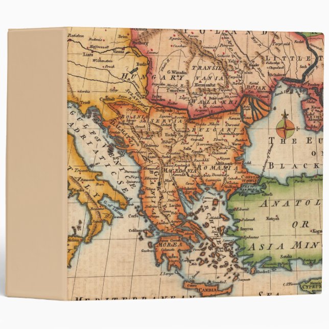 Antique Old Map Inspired (2) Binder (Front/Spine)