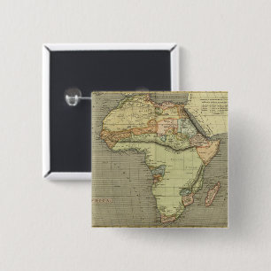Antique Old Map Inspired 2 Inch Square Button