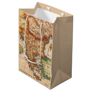 Antique Old Map Inspired (2) Medium Gift Bag
