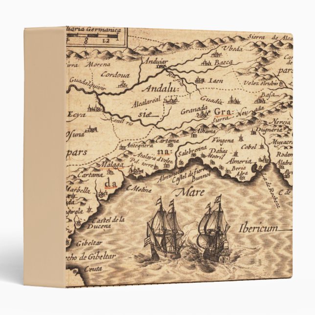 Antique Old Map Inspired (3) Binder (Front/Spine)