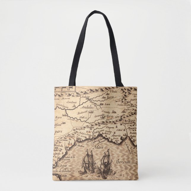 Antique Old Map Inspired (3) Tote Bag (Front)