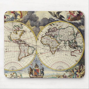 Antique Old Map Inspired (4) Mouse Pad