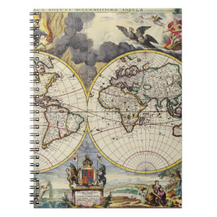 Antique Old Map Inspired (4) Notebook