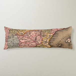 Antique Old Map Inspired (5) Body Pillow