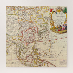 Antique Old Map Inspired (6) Jigsaw Puzzle