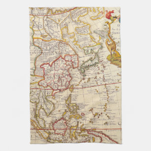 Antique Old Map Inspired (6) Kitchen Towel