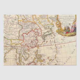 Antique Old Map Inspired (6) Tissue Paper