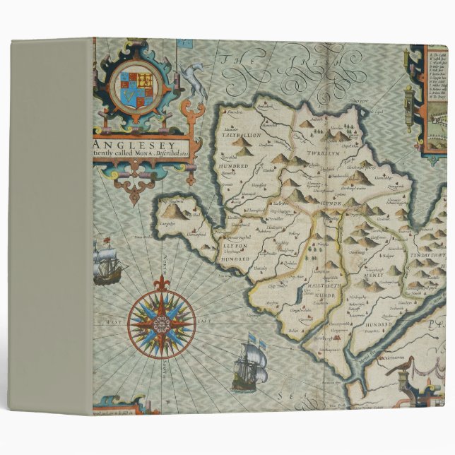 Antique Old Map Inspired (7) Binder (Front/Spine)