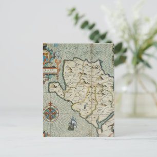 Antique Old Map Inspired (7) Postcard