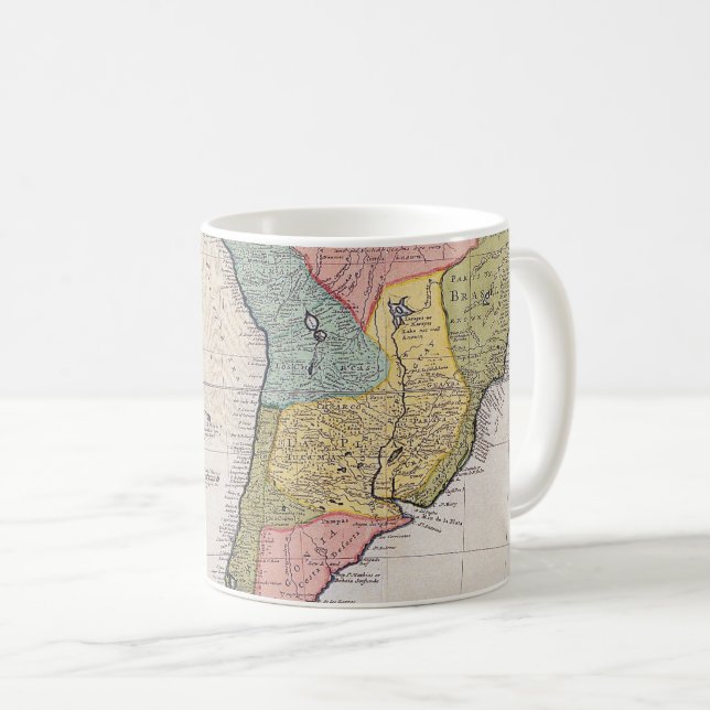 Antique Old Map Inspired (8) Coffee Mug (Front Right)